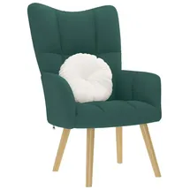 vidaXL Relaxsessel Dunkelgrün Stoff 69 x 95,5 x 69 cm Grün