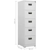 vidaXL Aktenschrank 46x62x164 cm Hellgrau