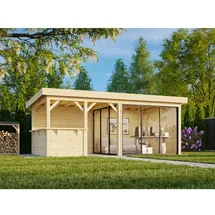 Palmako Gartenhaus Connect Lenna 16,6 m2 Set 407 Slide transparent tauchgrundiert