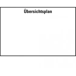 Dreifke® Aufkleber mit Titelzeile Übersichtsplan, transparent, Folie, selbstklebend, 70x50mm