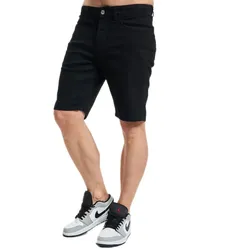 Denim Project Ohio Herren Jeans schlichte Baumwoll-Hose Sommer-Shorts Freizeit-Shorts kurze Hose DP-10023-038 001 Schwarz - W29