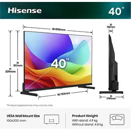 Hisense 40A59S 40" Full HD QLED Smart TV