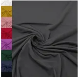 MAGAM-Stoffe Stoff "Theo", French Terry Sweat uni einfarbig ÖKO-TEX Meterware 50cm grau