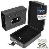 HMF 307-02 Anschraubbare Dokumentenbox, 20 x 15,5 x 7 cm, Schwarz