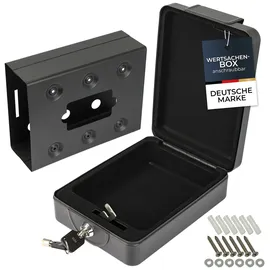HMF 307-02 Anschraubbare Dokumentenbox, 20 x 15,5 x 7 cm, Schwarz
