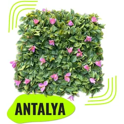 GeckoWall "ANTALYA" | Premium Rosa Tulpen Pflanzenwand | Gastronomie Blüten Blumenwand Wandverkleidung | Kunstpflanzen Wandmontage Wandpaneele
