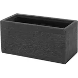 Beliani Blumentopf Myra 50 x x 24 cm Schwarz