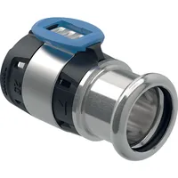 Geberit FlowFit Übergang auf Geberit mit Pressmuffe Edelstahl 20mm-d22