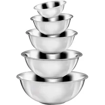 King Schüssel KING, silber (edelstahlfarben), Edelstahl, Schüsseln, Schüssel, ineinander stapelbar, 16/20/24/28/32 cm