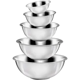 King Schüssel KING, silber (edelstahlfarben), Edelstahl, Schüsseln, Schüssel, ineinander stapelbar, 16/20/24/28/32 cm