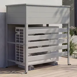 MCW Aluminium Verkleidung für Klimaanlage/Wärmetauscher MCW-P94 110x96x43cm Grau