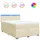 vidaXL Boxspringbett mit Matratze Creme 160x200 cm Stoff