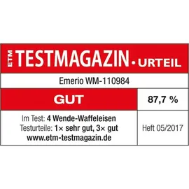 EMERIO WM-110984 Waffeleisen Silber