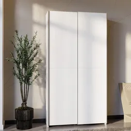 Forte Schwebetürenschrank Nook 100,1 x 190,5 x 39,1 cm Weiß