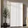 Forte Schwebetürenschrank Nook 100,1 x 190,5 x 39,1 cm Weiß