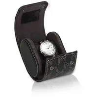 MODALO Uhrenrolle OPTIMUS 1 Uhr (Uhrenbox Uhrenetui Uhrenkasten Uhren Aufbewahrung) schwarz