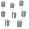 NeoDym-Magnete für Glas-Magnettafeln, Whiteboards, stark, 8er-Set, Zylinderform, Ø x H) 8mm x 10mm Zylinder Silber