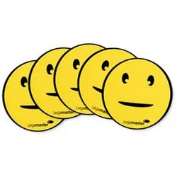 Legamaster Symbolmagnet Emoticon-Symbol 50mm gelb Packung mit 50 Stück
