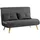 Homcom Schlafsofa 3 in 1 2 Sitzer mit Schlaffunktion, Samtoptik, - Dunkelgrau