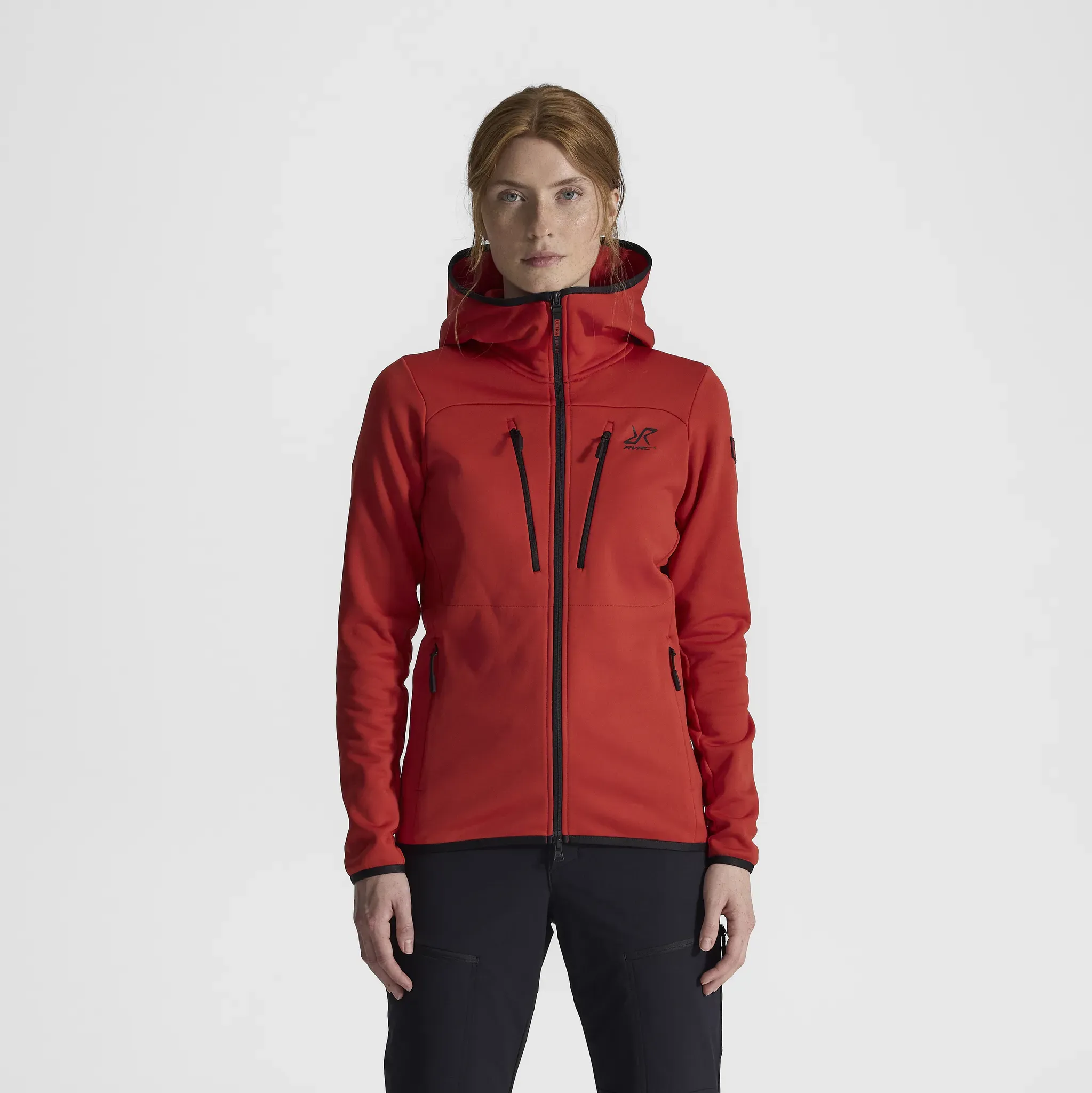 Ultra Mid Hood Damen Aura Red, Größe:L - Damen > Oberteile > Hoodies & Sweatshirts - Rot