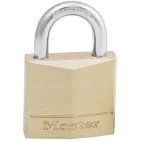 Master Lock Vorhängeschloss aus Massivmessing, Gold, 4,9 x 3 x 1,2 cm