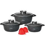 Platinum Topf-Set 8-tlg. 3 x Kochtopf + 3 x Glasdeckel