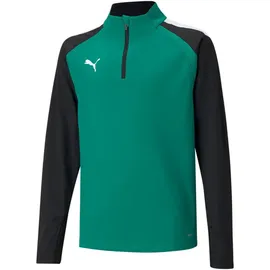 Puma teamLIGA 1/4-Zip Top Kinder pepper green/black 152