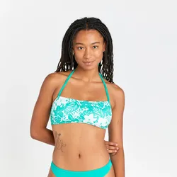 Bikini-Oberteil Bandeau Damen - Lori Borneo grün 80D