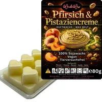 WonderWax Duftwachs Wax Melts für Duftlampe, 6 Herzen Duftmelt Wachsmelt Sojawachs Duftwachs Würfel für Raumdüfte, Wachs Duftöl Winter Indoor Schmelzen für Aromalampe Pfirsich & Pistaziencreme