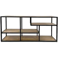 amagohome Standregal Raumteiler 130 x 60 x 36 cm Braun