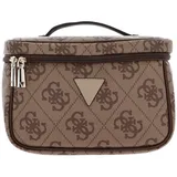 GUESS Berta Toiletry Train Case Latte Logo/Brown