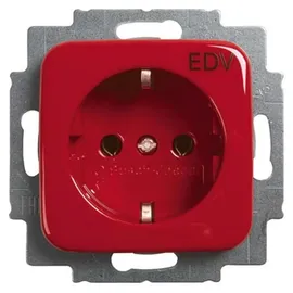 Busch-Jaeger Steckdoseneinsatz rot RAL3020