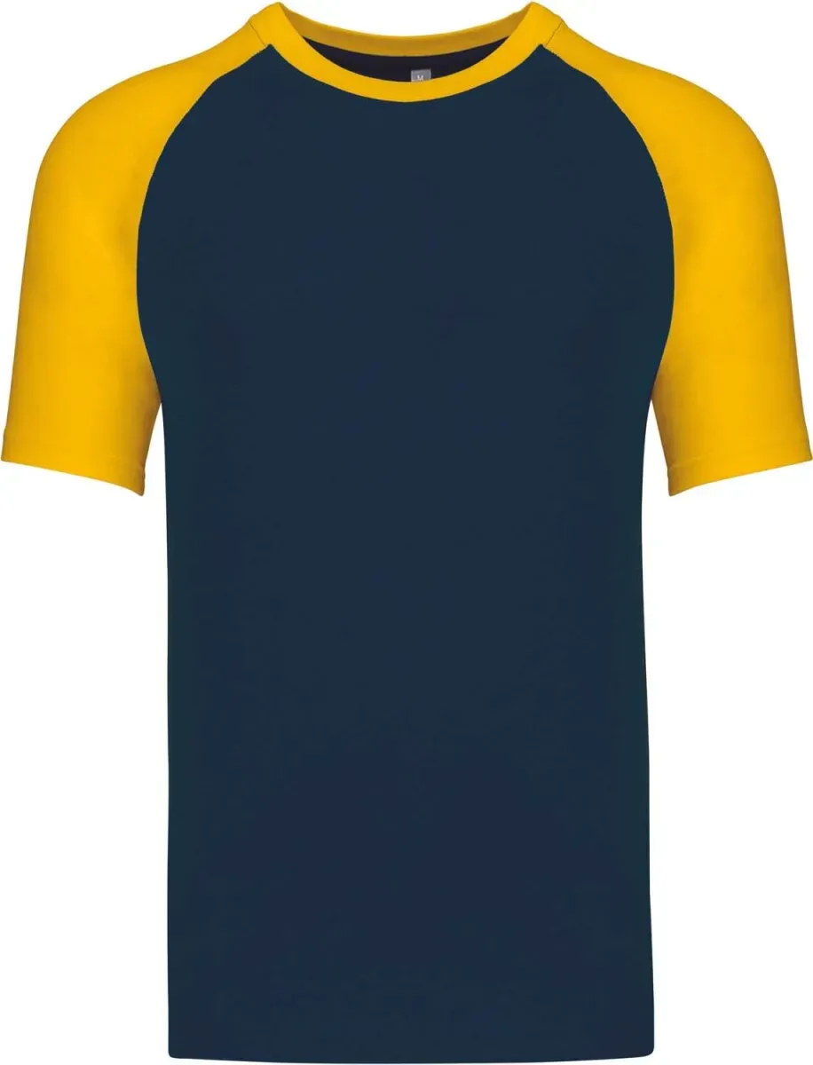 Kariban Unisex Baseball T-Shirt K330 navy/yellow S