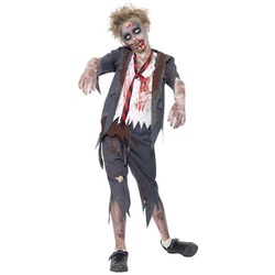 Smiffys Kostüm Zombie Schuljunge, Wenn Du selbst von der Schule des Lebens verwiesen wirst … grau 134-140