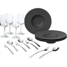 Villeroy & Boch Manufacture Rock Kombiservice 12-tlg. schwarz