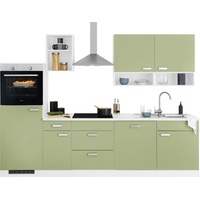 wiho Küchen Küchenzeile »Husum«, ohne E-Geräte, Breite 280 cm, grün