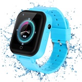 4G Kinder Smartwatch mit GPS-Tracker,Kindertelefon Smart Watch mit Kamera,Anruf,Schrittzähler,SOS,Touchscreen Armbanduhr Kinder Smartphone,3-12 Jahre Kinder Student Geburtstagsgeschenke(T16 Blue)