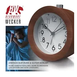 Bearware Analoger Wecker beige