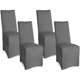 Beautissu Stuhlhusse Leona Stretch Anthrazit