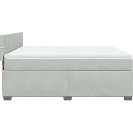 vidaXL Boxspringbett 180 x 200 cm Hellgrau
