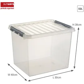 SUNWARE Q-line Aufbewahrungsbox 52,0 l transparent 50,0 x 40,0 x 38,0 cm