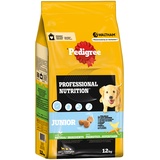 Pedigree 2x 12kg Pedigree Professional Nutrition Junior mit Geflügel & Gemüse Hundefutter trocken