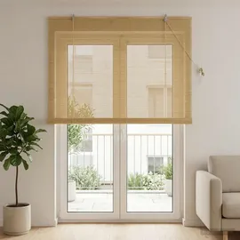vidaXL Rollo Natur 130 x 220 cm Bambus/braun