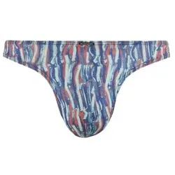 Bruno Banani Dance String Blau Muster Polyamid Medium Herren