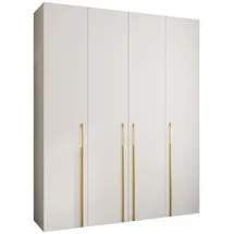 abiks möbel Drehtürenschrank COMO 200 x 245,5 x 50 cm Weiß/Gold