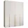 abiks möbel Drehtürenschrank COMO 200 x 245,5 x 50 cm Weiß/Gold