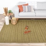 FRAAI Jute Teppich - Fair Grün 80x150cm - Jute - Flachgewebe - Einfarbig - Boho, Modern - Wohnzimmer, Esszimmer, Schlafzimmer - Carpet