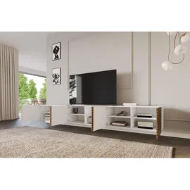 altdecor ZENO Lowboard 300 cm Schwarz/Weiß Holz