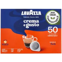 Lavazza Crema e Gusto Forte Cialde, 50 Kaffeepads, italienischer Kaffee+Polpa