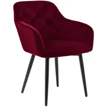 SalesFever Armlehnstuhl Samt rot
